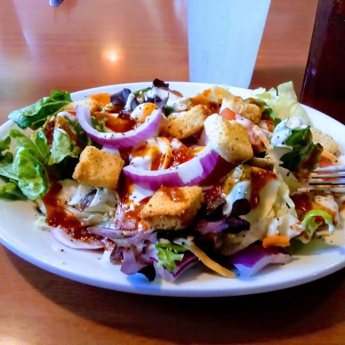 Dinner Salad with Ranch and Blue Cheese