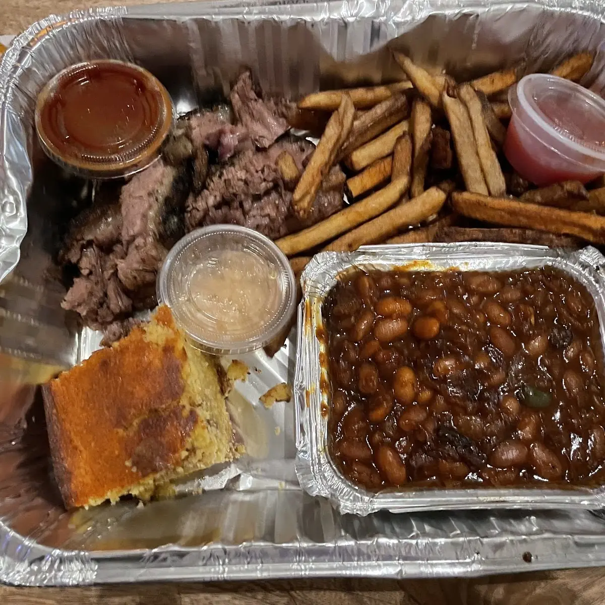 Fries and Baked Beans