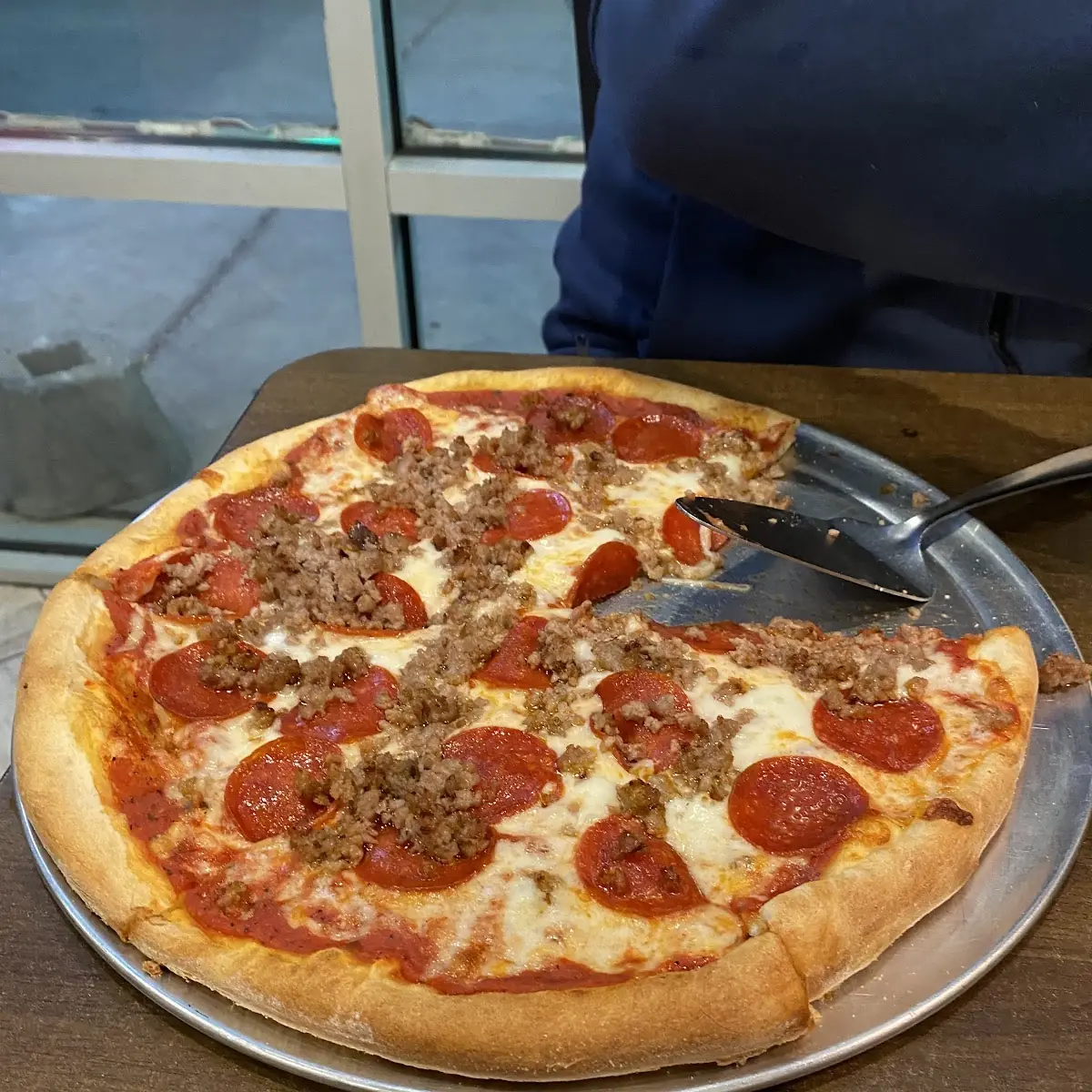 Pepperoni and Sausage Pizza
