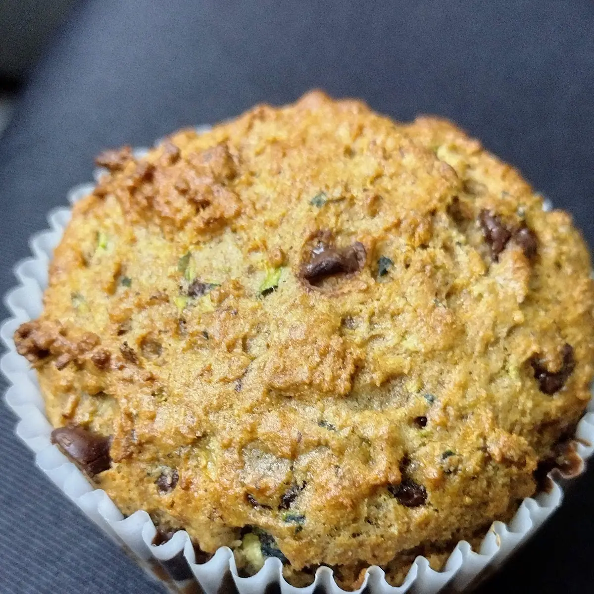 Zucchini- Chocolate Chip Muffin