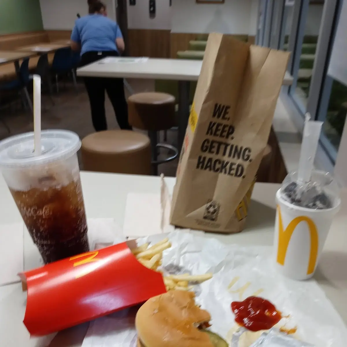 Double Cheeseburger Combo and an Oreo Mcflurry