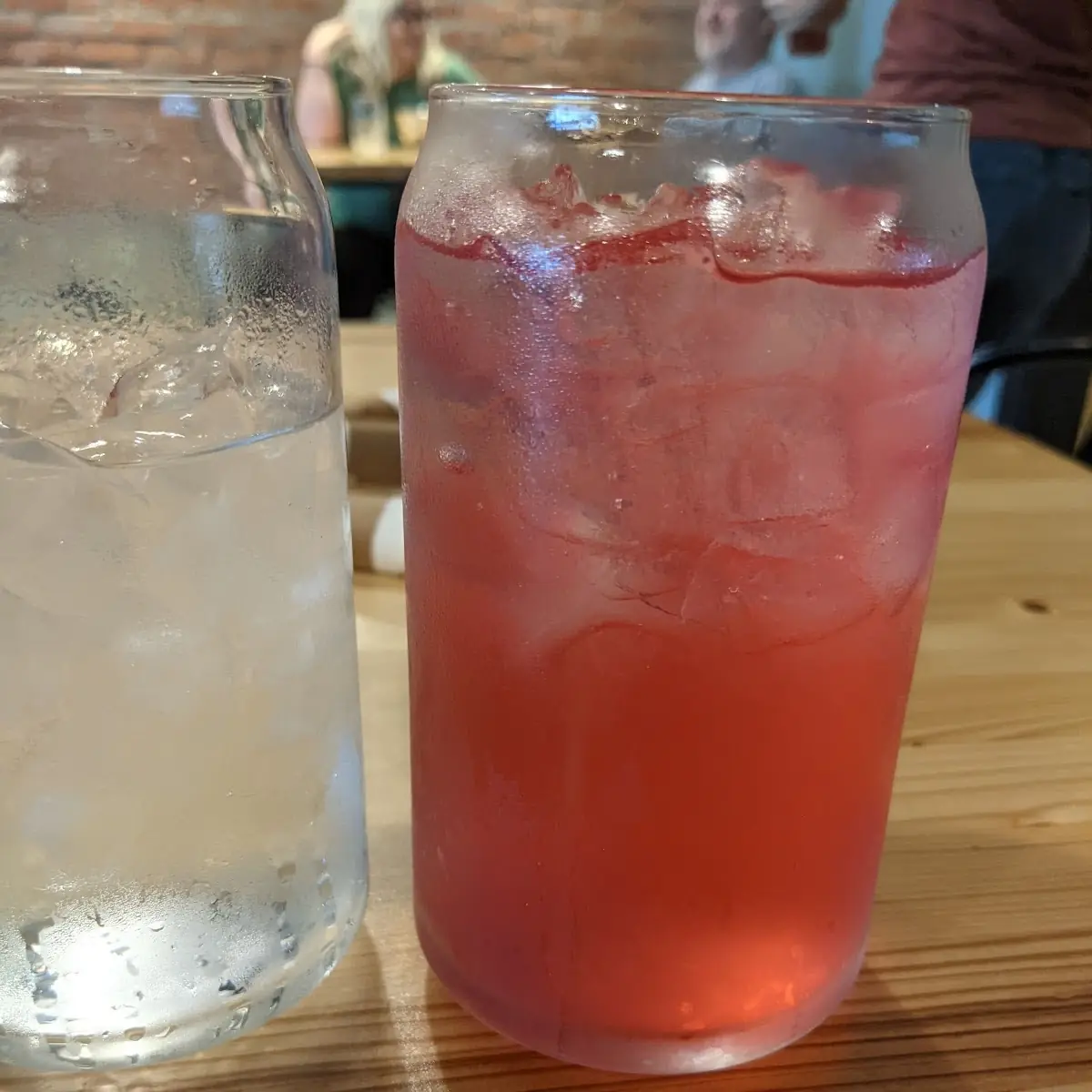 Pink Drink and Water