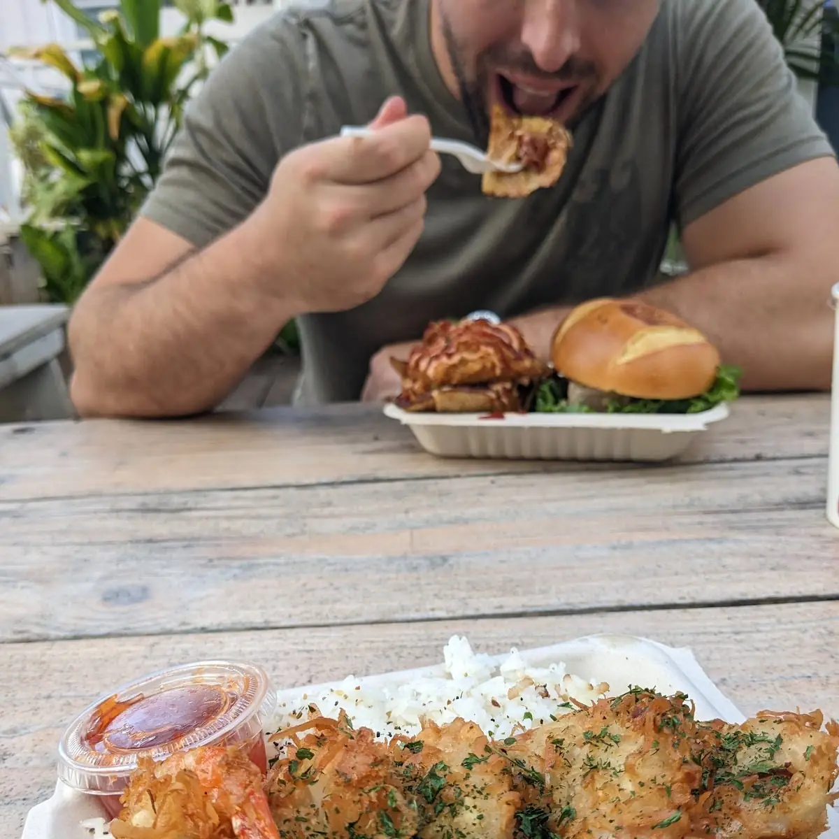 Seafood Combo Coco and Garlic Shrimp