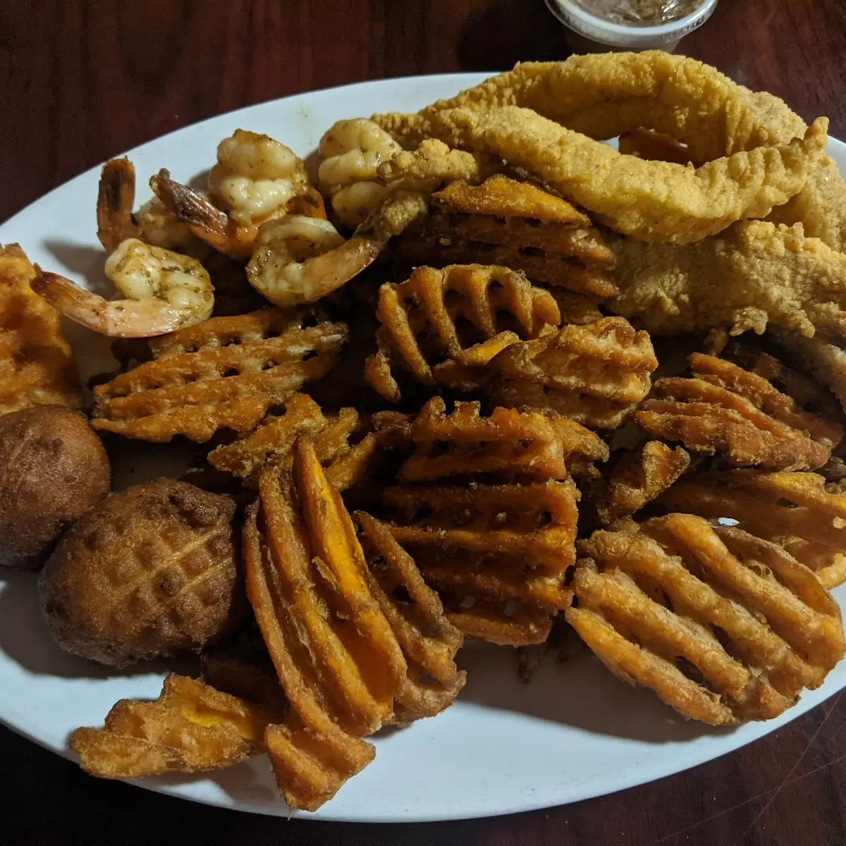 Fried Catfish and Grilled Shrimp