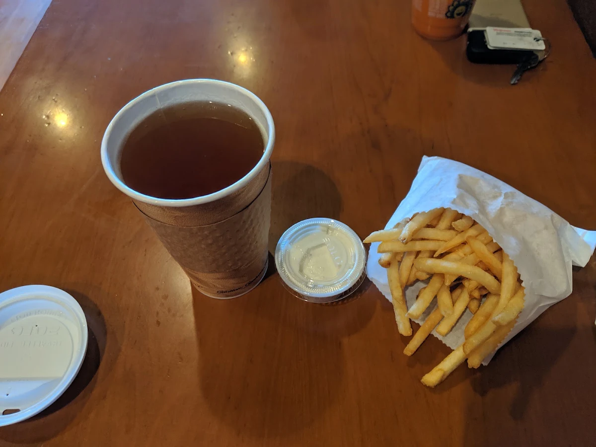 Peppermint Green Tea & Fries