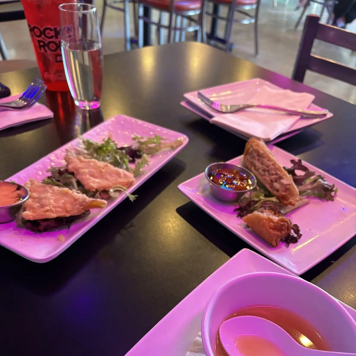 Miso Soup Wonton and Egg Roll