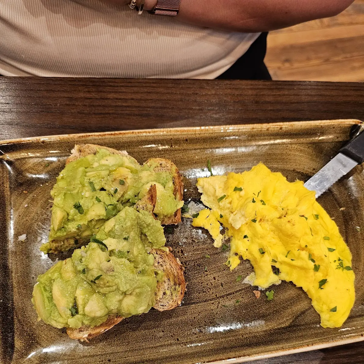 Avocado Toast with Scrambled Eggs