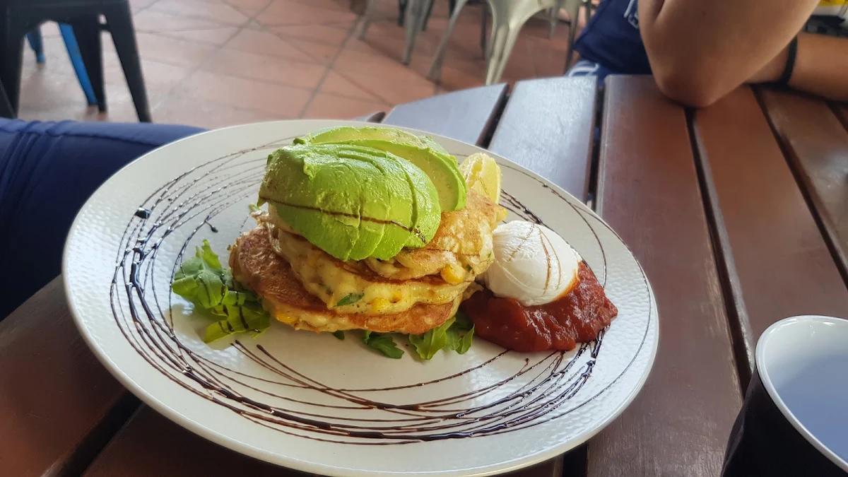 Corn Fritters, Mickle Pickle Espresso