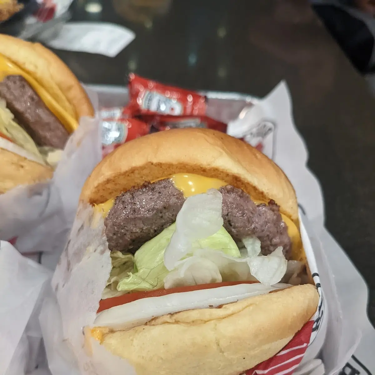 Double Cheeseburger and a Regular Cheeseburger Combo