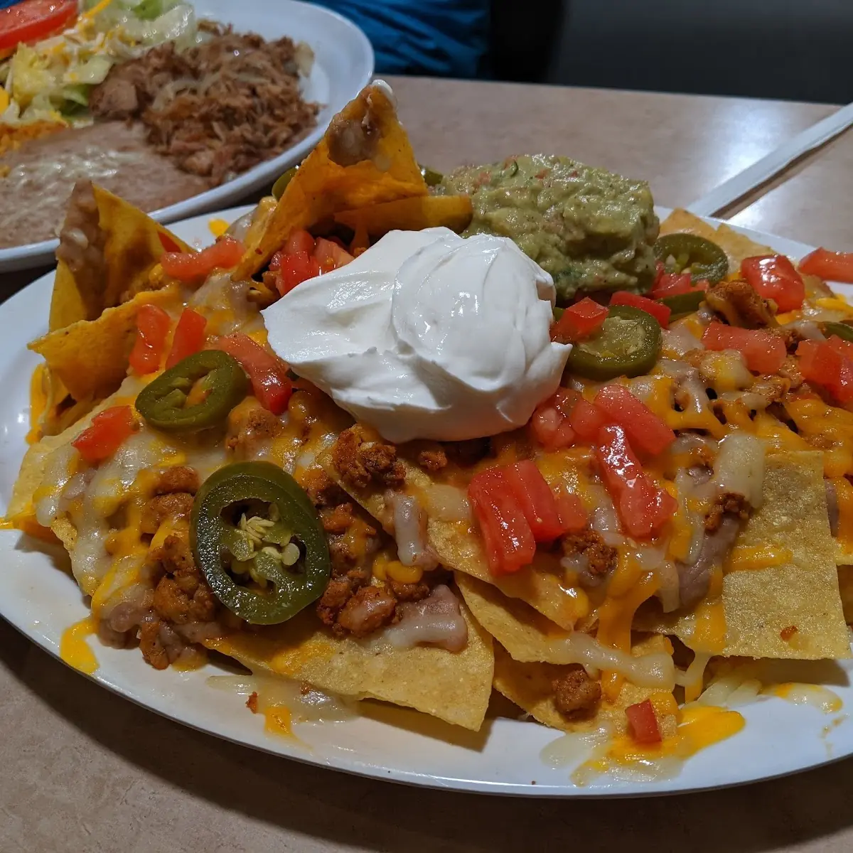 Vegetarian Nachos Supreme