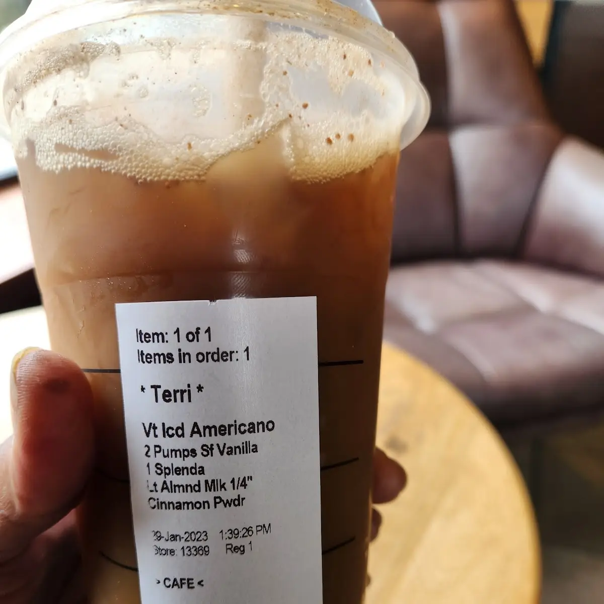 Venti Iced Americano