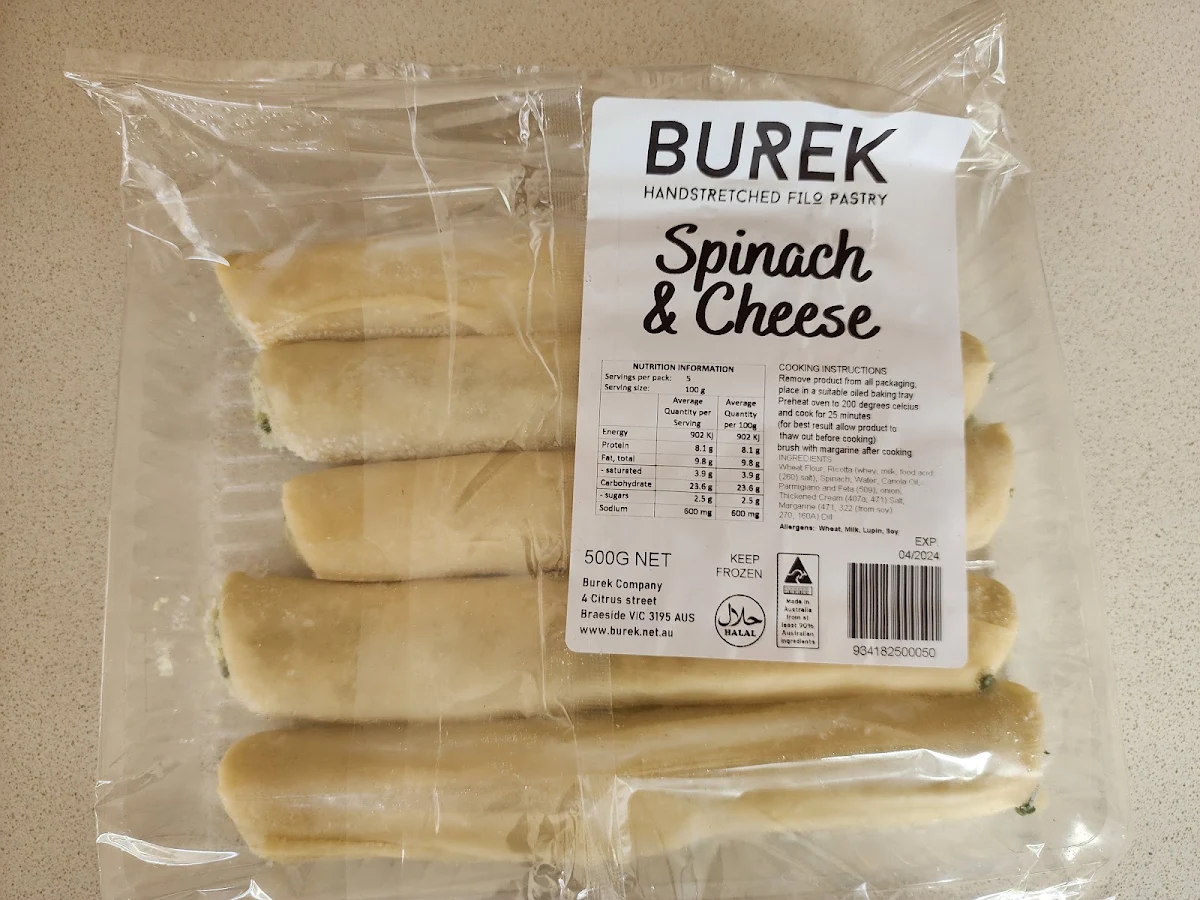Frozen Cheese and Spinach Burek