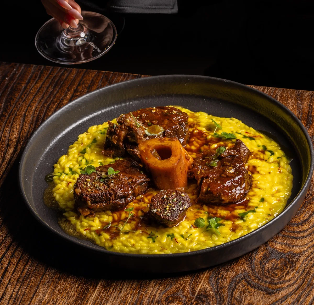 Ossobuco Saffron Risotto Gremolata, Lord Lygon