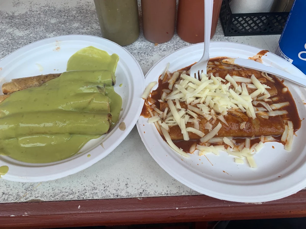 Taquitos and Cheese Enchiladas