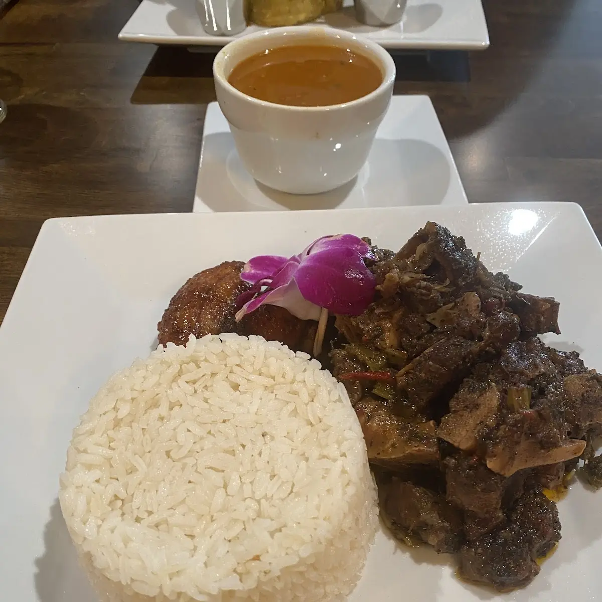 Chicken Rice and Beef Rendang