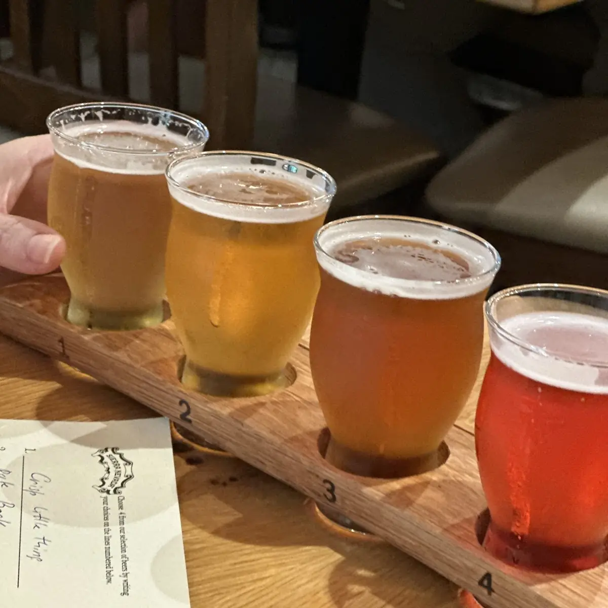 Four Beer Flight Tasting