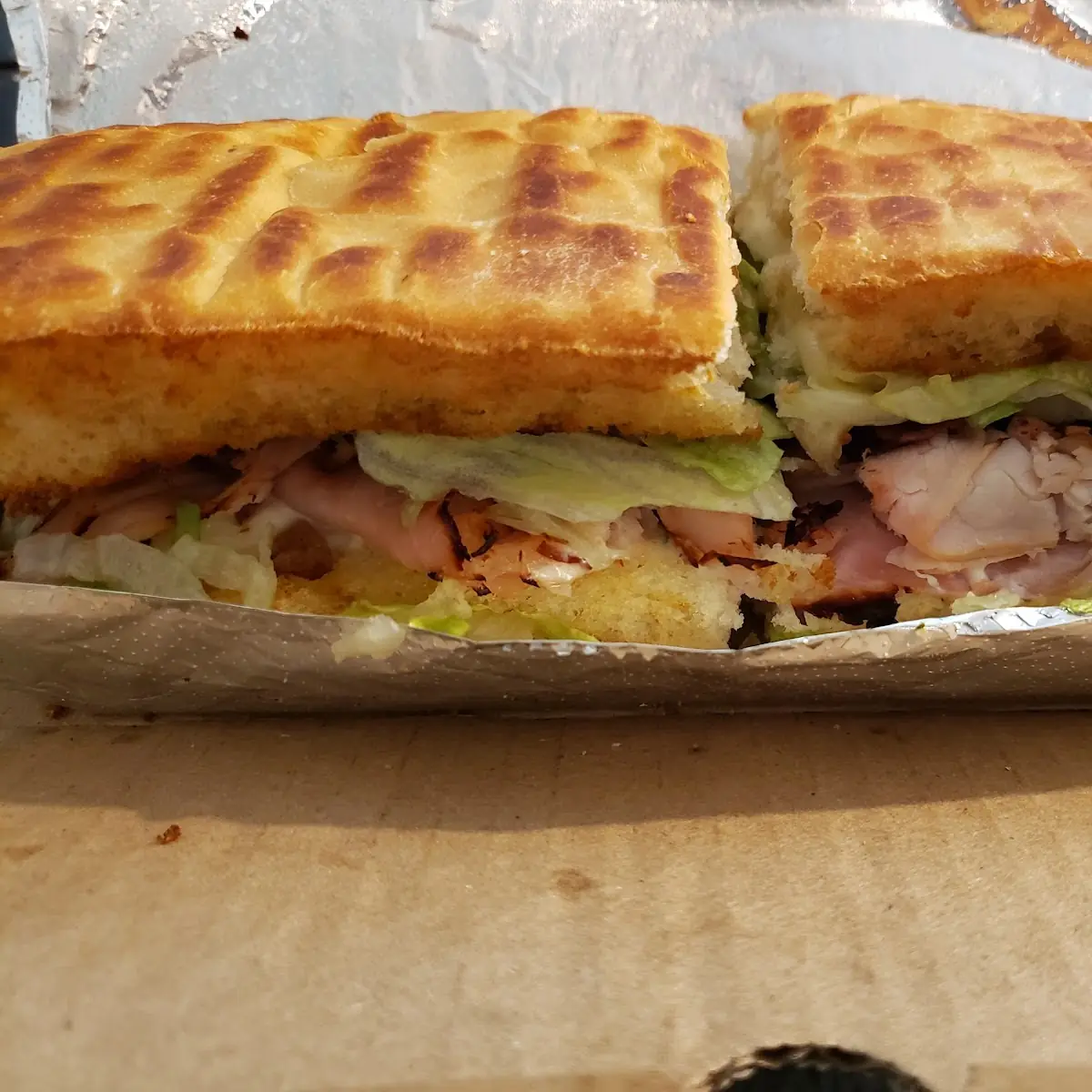 Roast Beef Turkey Ham and Cheese Sandwich