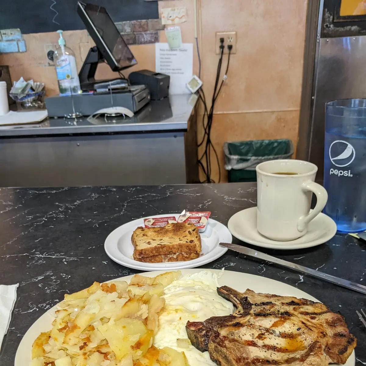 Pork Chop Breakfast