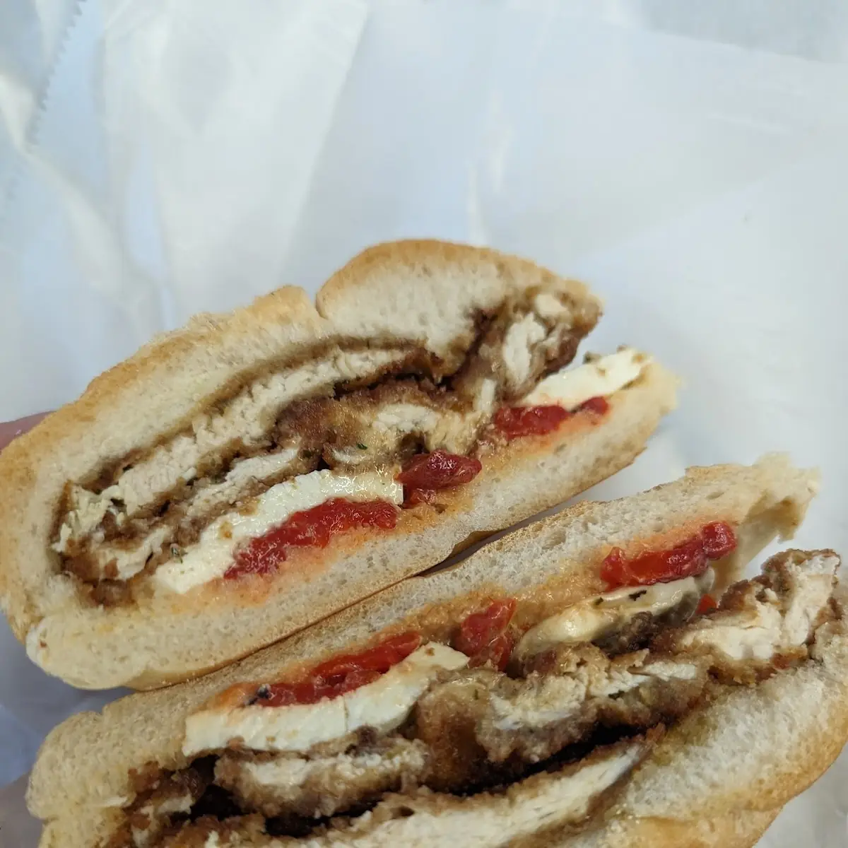 Eggplant Parmesan Sandwich