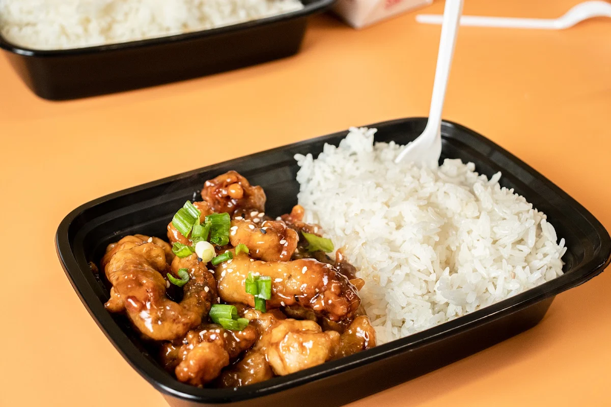 Orange Chicken Rice Meal