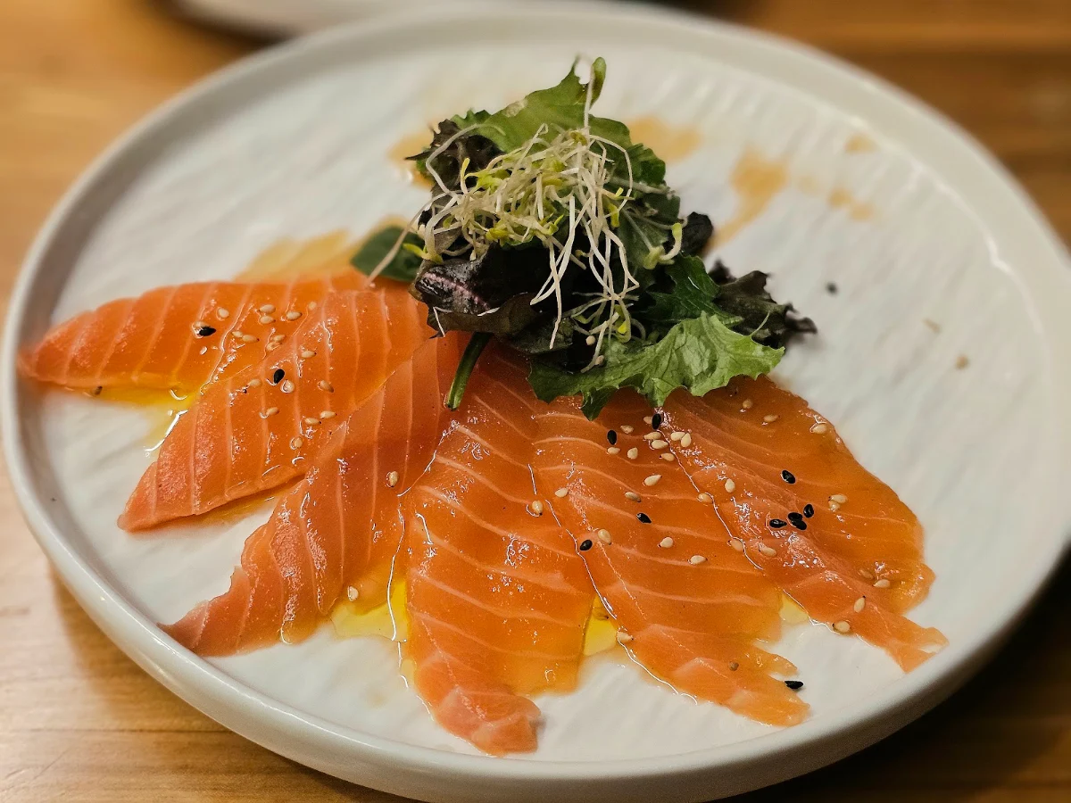 Salmon Carpaccio, Kiraku Japanese All You Can Eat