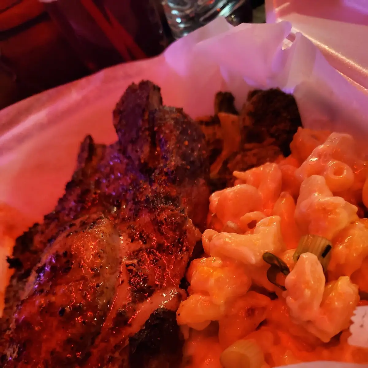 Pork Chop and Mac N Cheese Plate