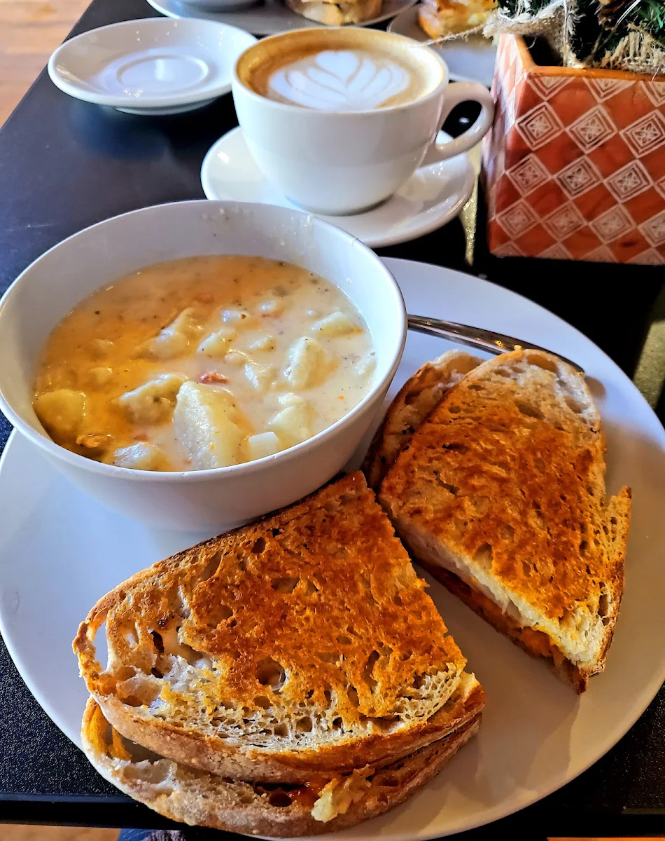 Knoephla Soup with Turkey Sandwich
