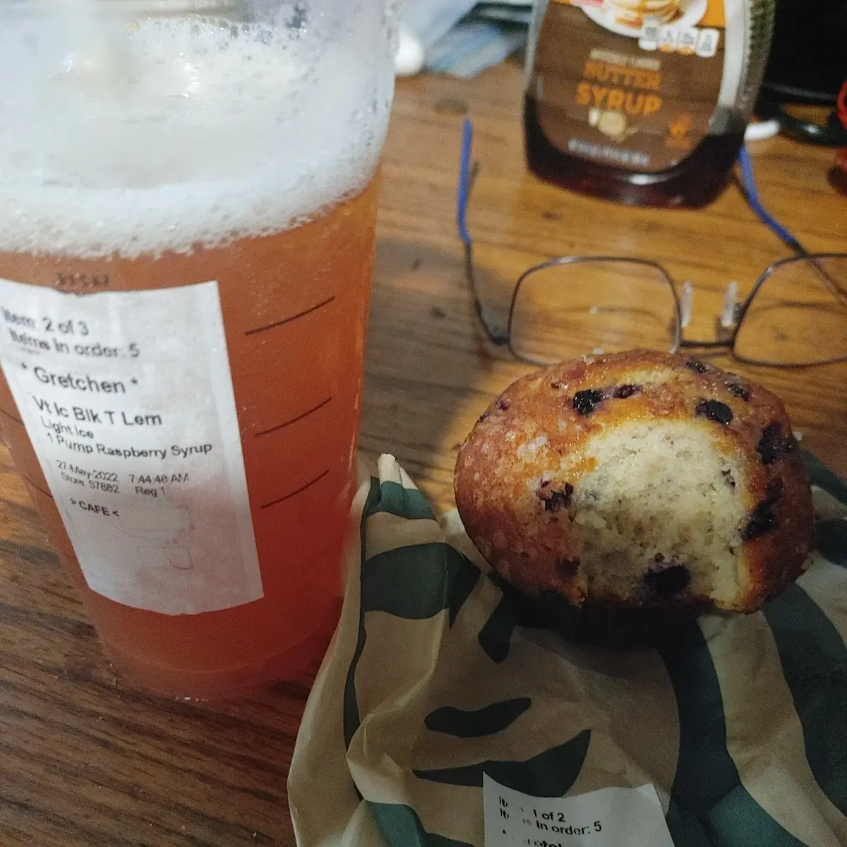 Burnt Blueberry Muffin Watered Down Ice Tea