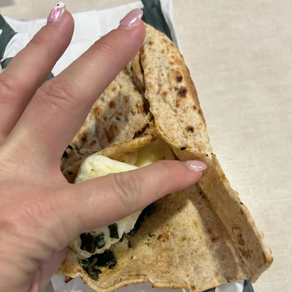 Spinach Feta & Egg White Wrap