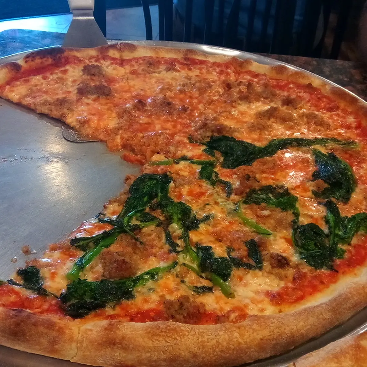 Broccoli Rabe and Sausage Pizza