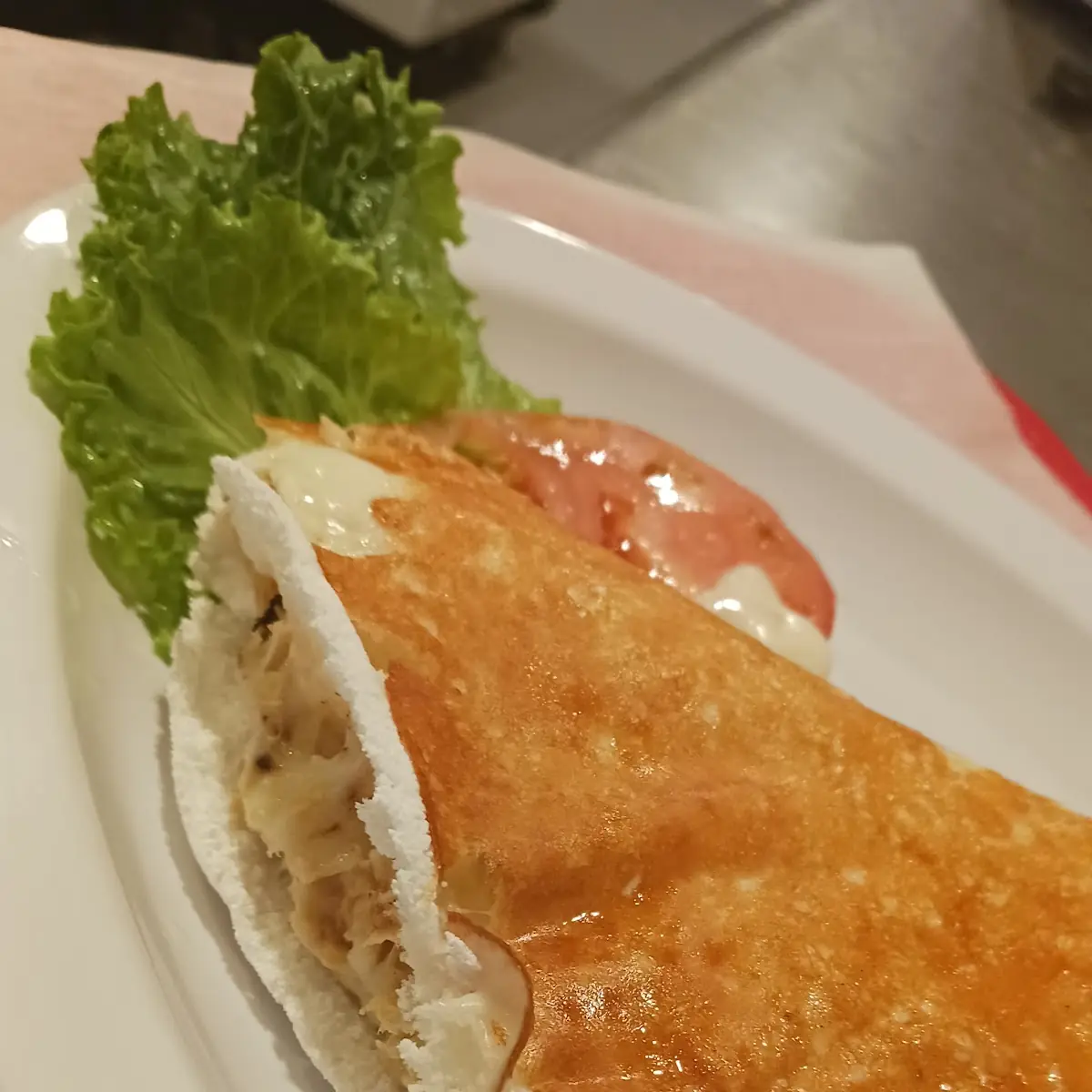 Tapioca Recheada Frango Queijo Bacon