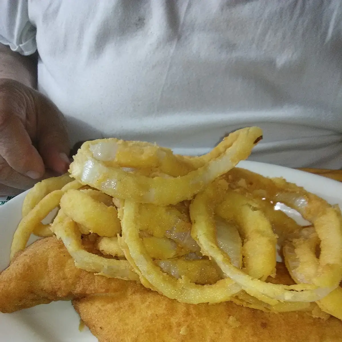 Haddock with Onion Rings