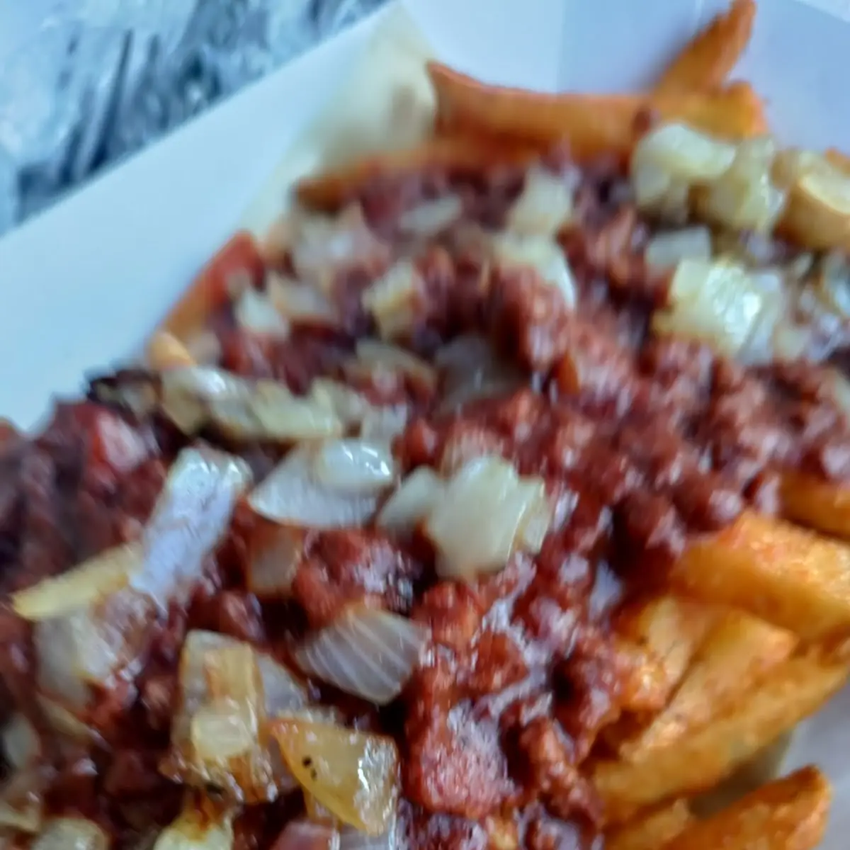 Vegetarian Chili Cheese Fries