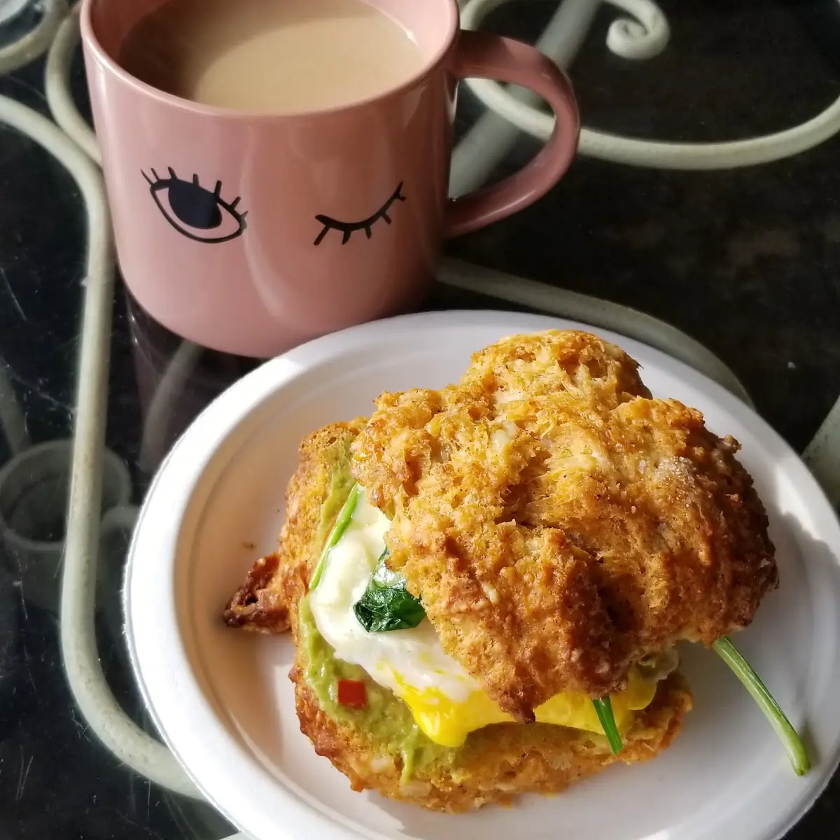 Veggie Delight on a Cheddar Chipotle Biscuit