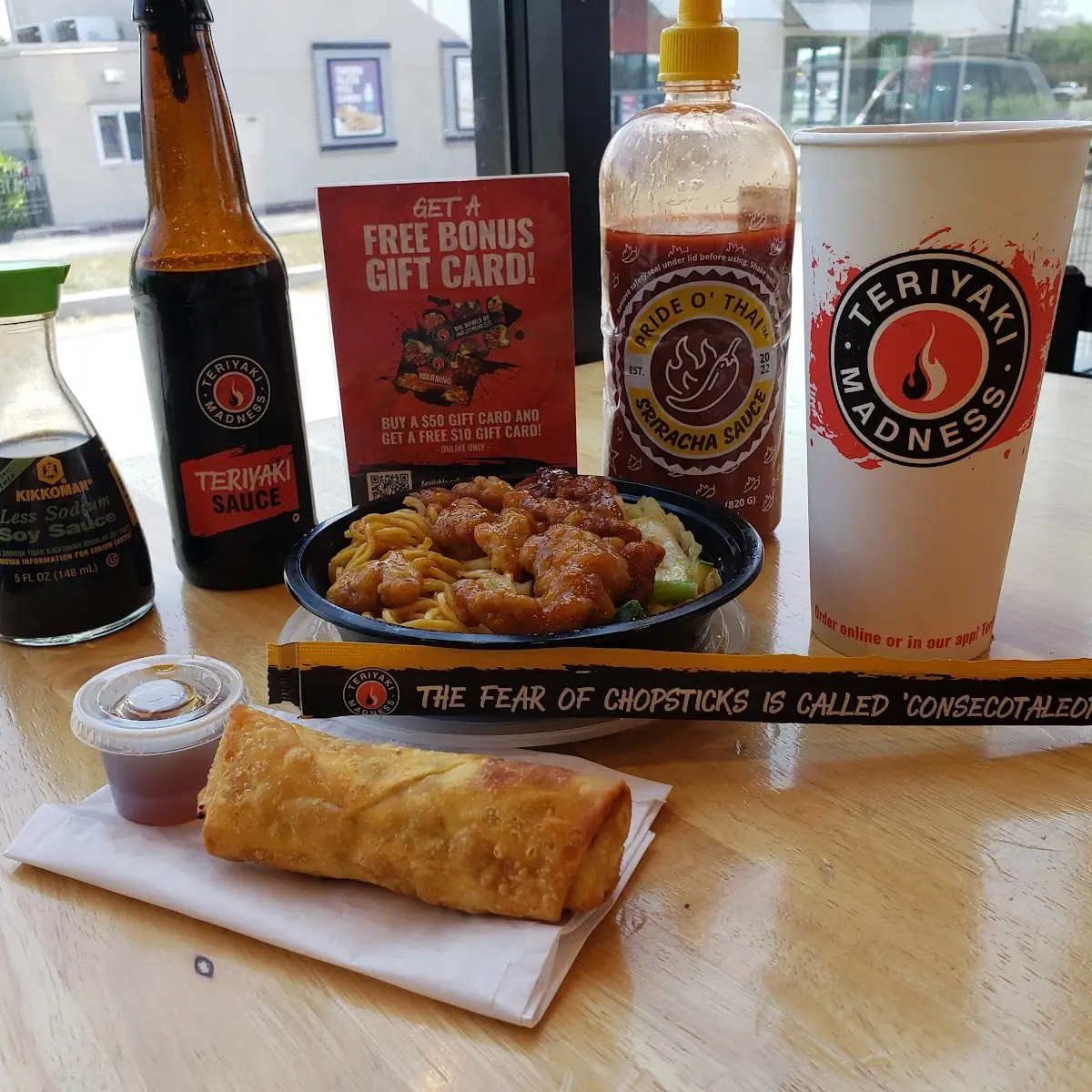 Orange Chicken with Egg Roll