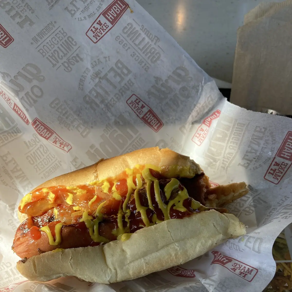 Char Grilled Hot Dog