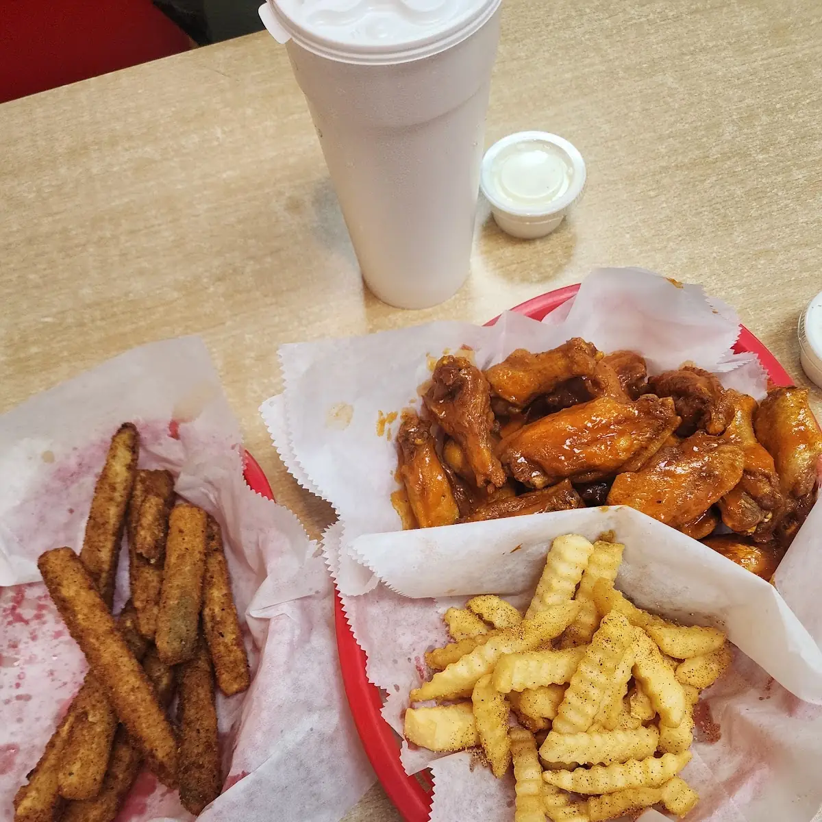 Buffalo Wings Combo and Fried Zucchini