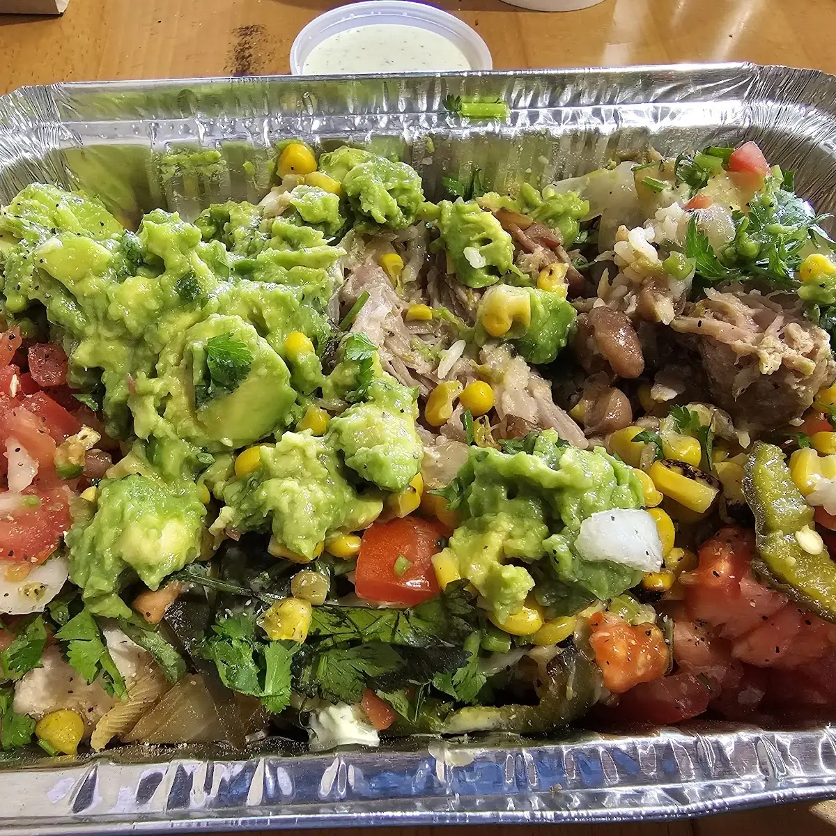 Cbowlilantro Beans Pulled Pork Corn Pico Ad Avacadon