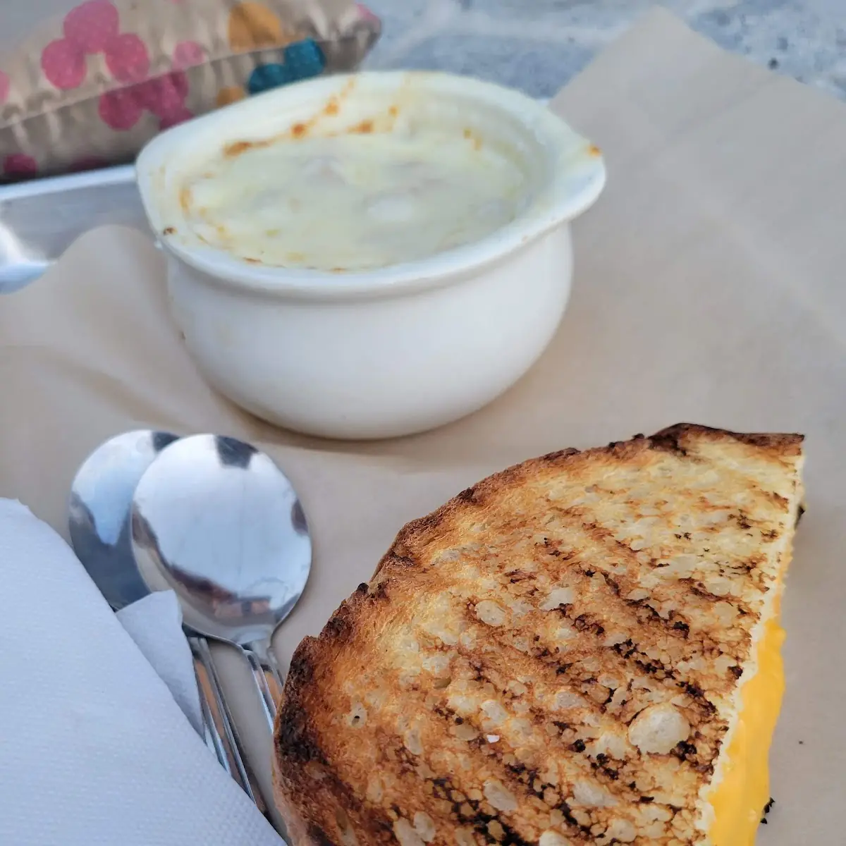 Grilled Cheese & French Onion Soup