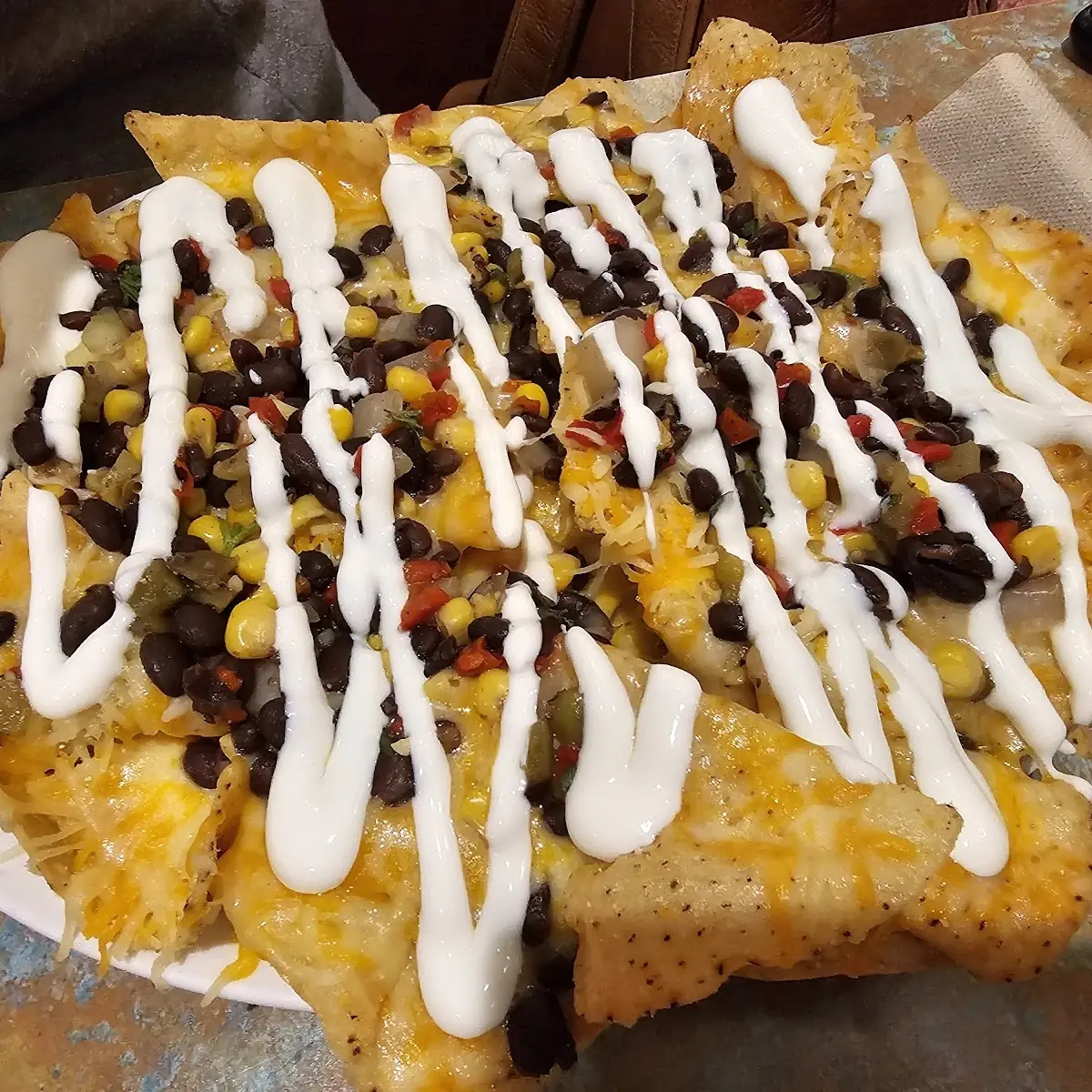 Black Bean Corn Nachos