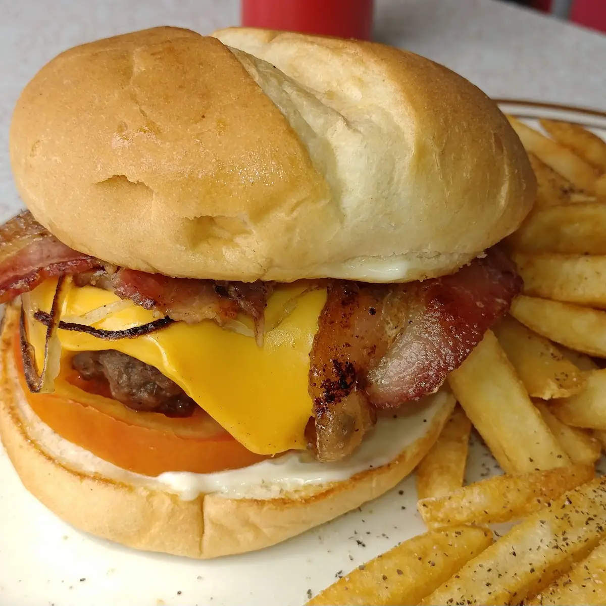 Bacon Cheeseburger with Fries