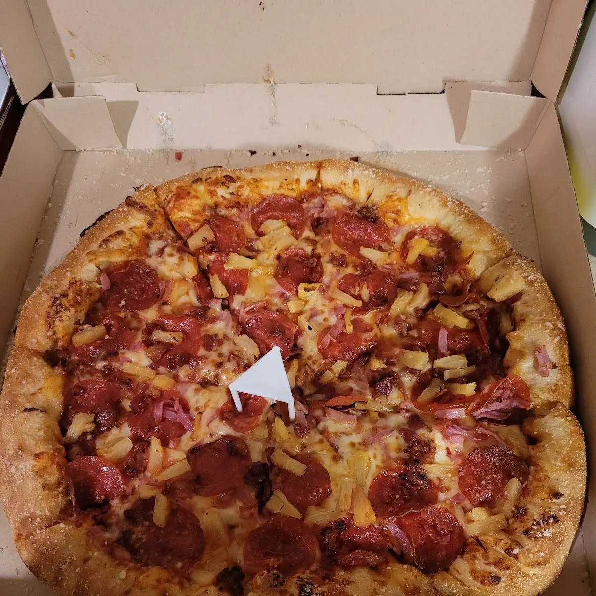 Stuffed Crust Howie Maui with Pepperoni and Extra Pineapple