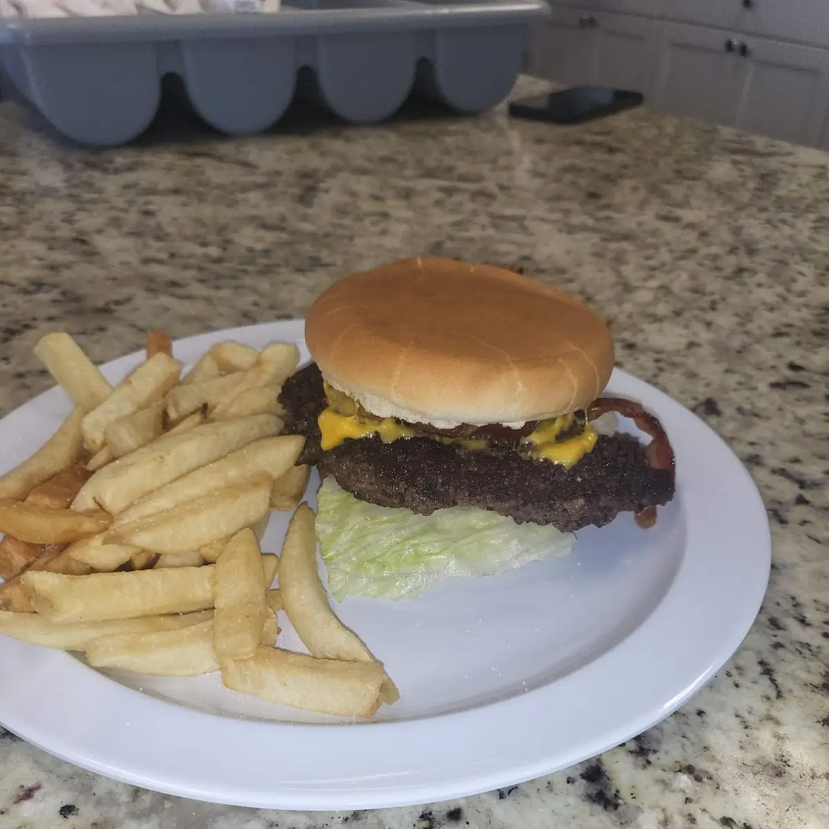 Bacon Cheeseburger with Fries