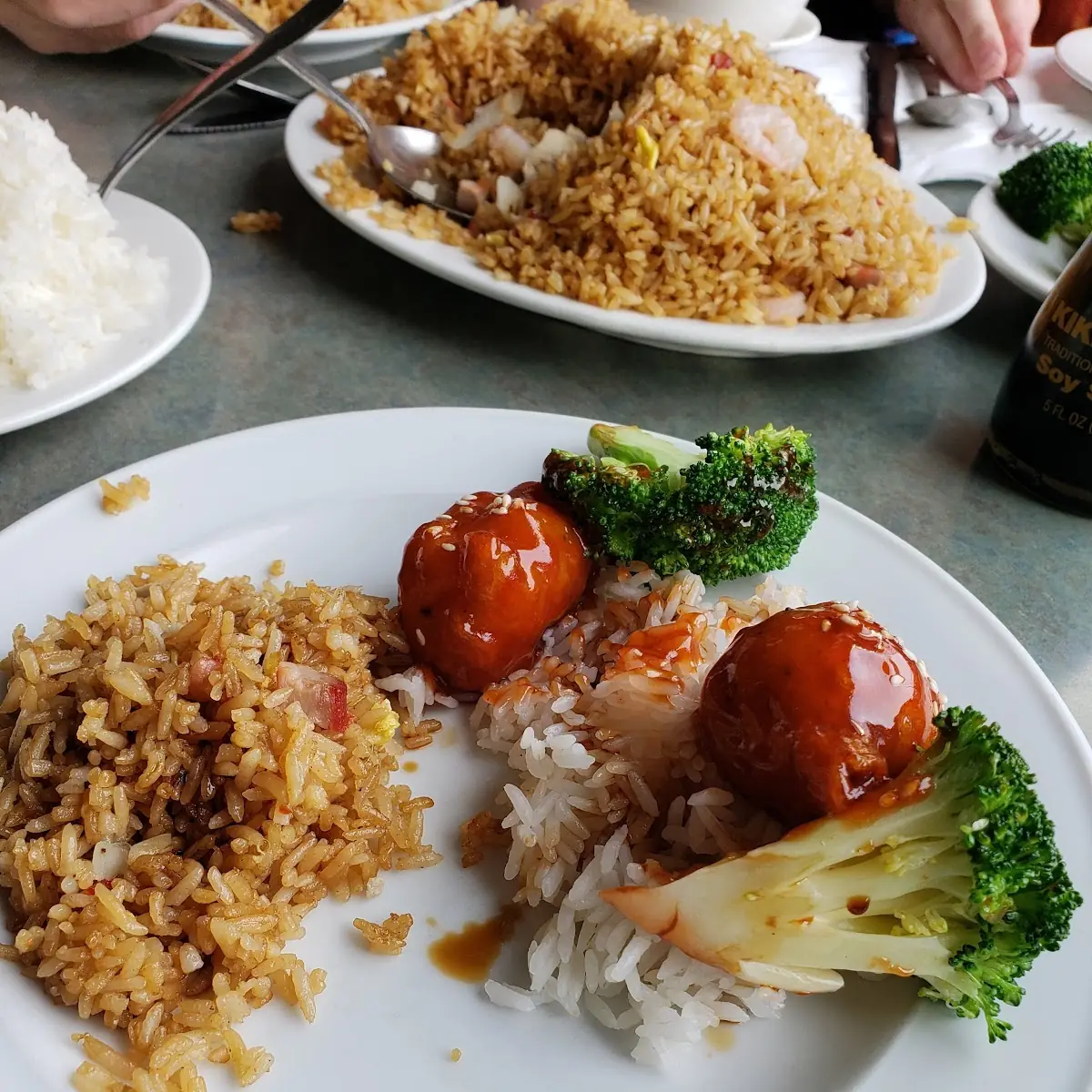 Sesame Chicken and Fried Rice