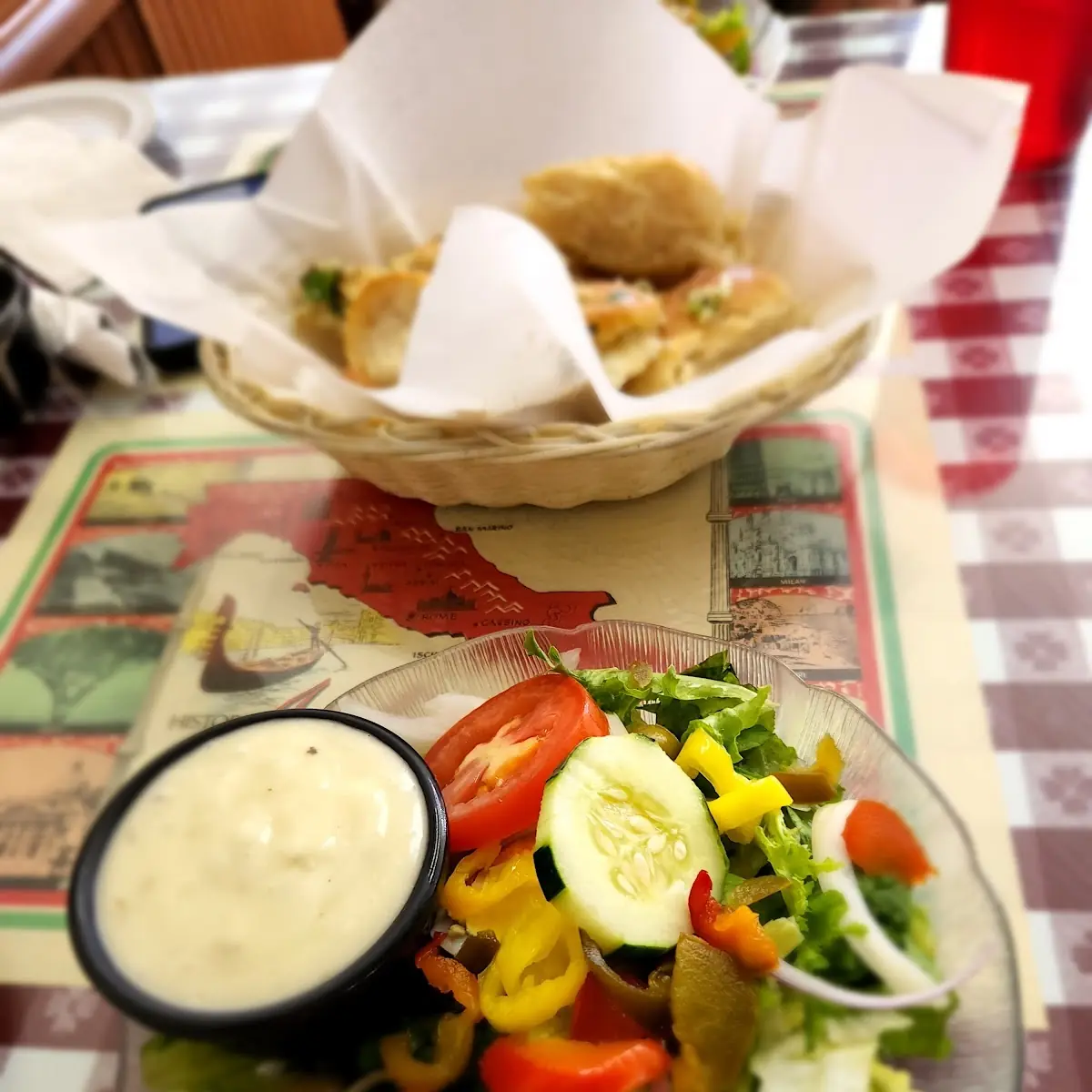 With Small House Salad & Large Soft Drink