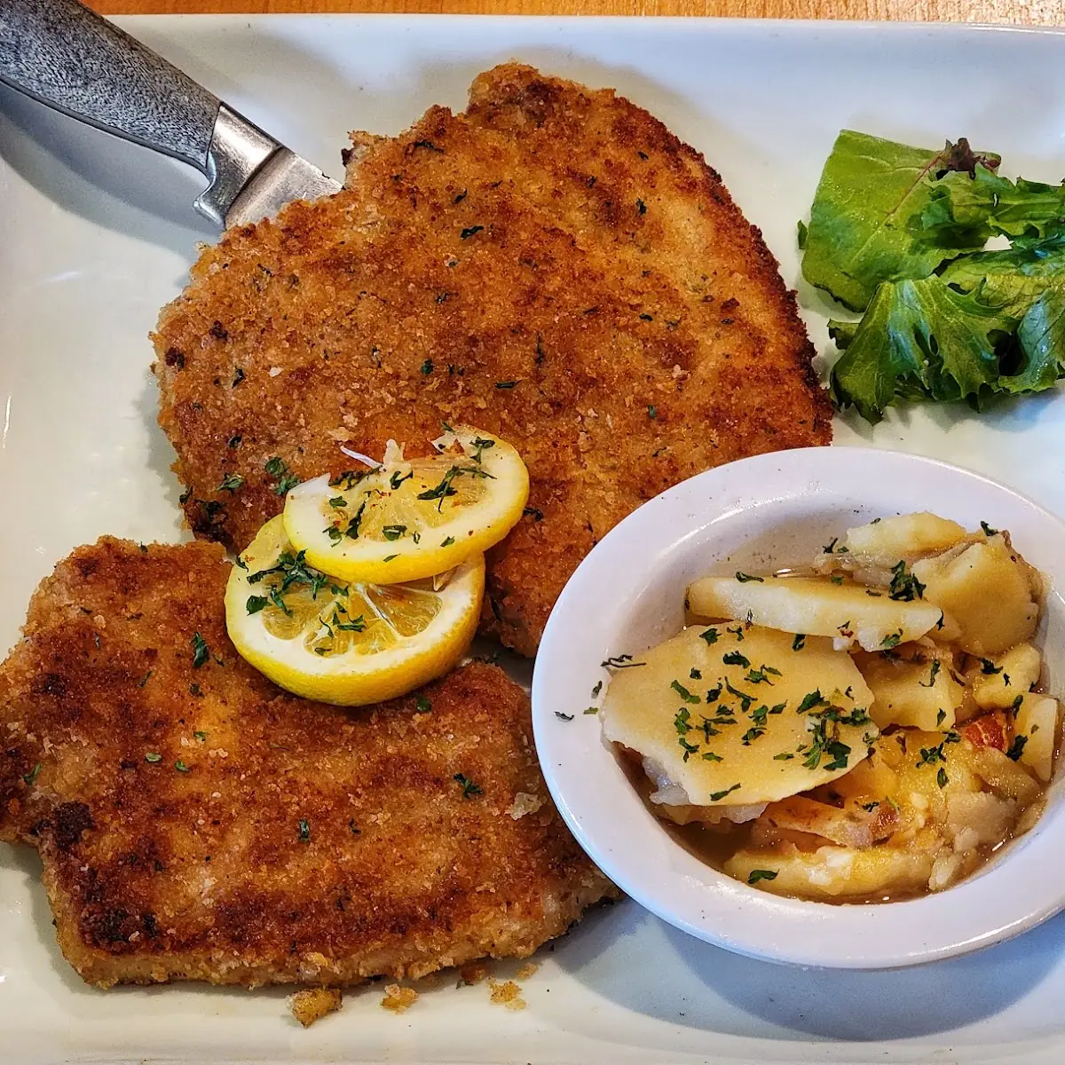 Chicken Schnitzel with German Potato Salad