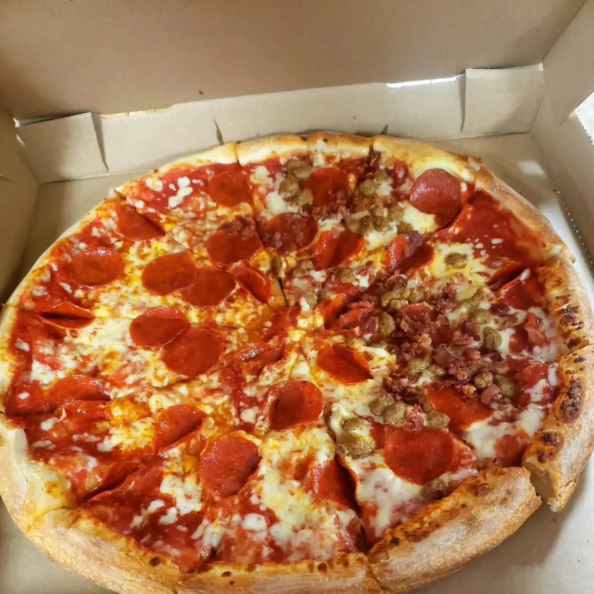 Sausage and Pepperoni Pizza