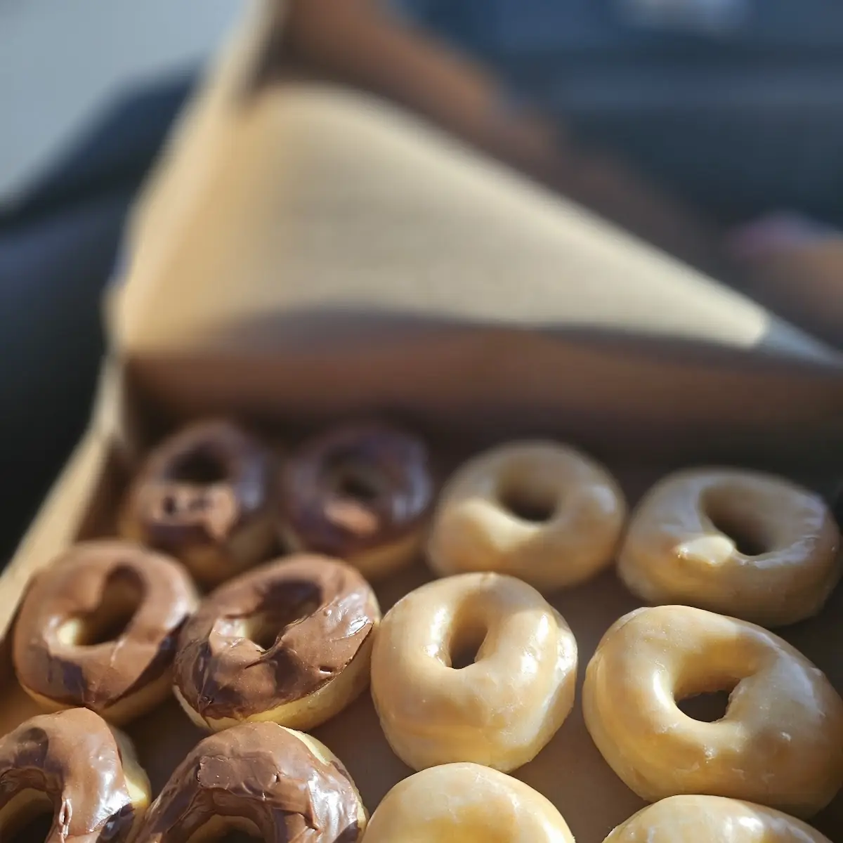 Glazed and Chocolate Donuts Dozen