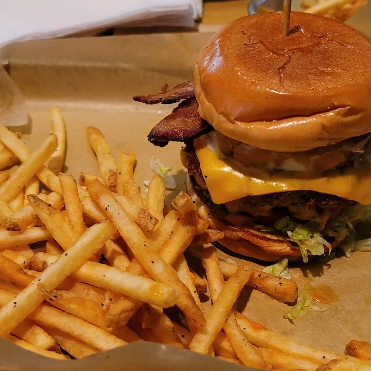 Cheese Curd Bacon Burger