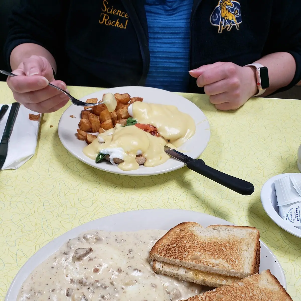 Gravy over Potato Pancakes